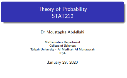 نظرية الاحتمالات 