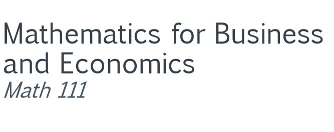Math 111
